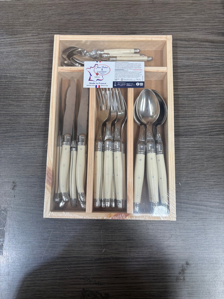 Jean Dubost Laguiole Simplicite - 24pc Cutlery Set Ivory