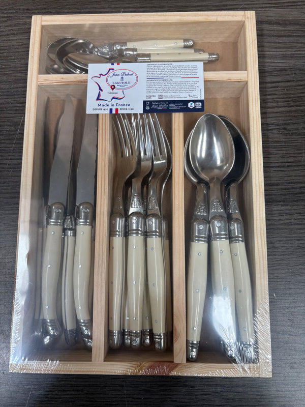 Jean Dubost Laguiole Simplicite - 24pc Cutlery Set Ivory