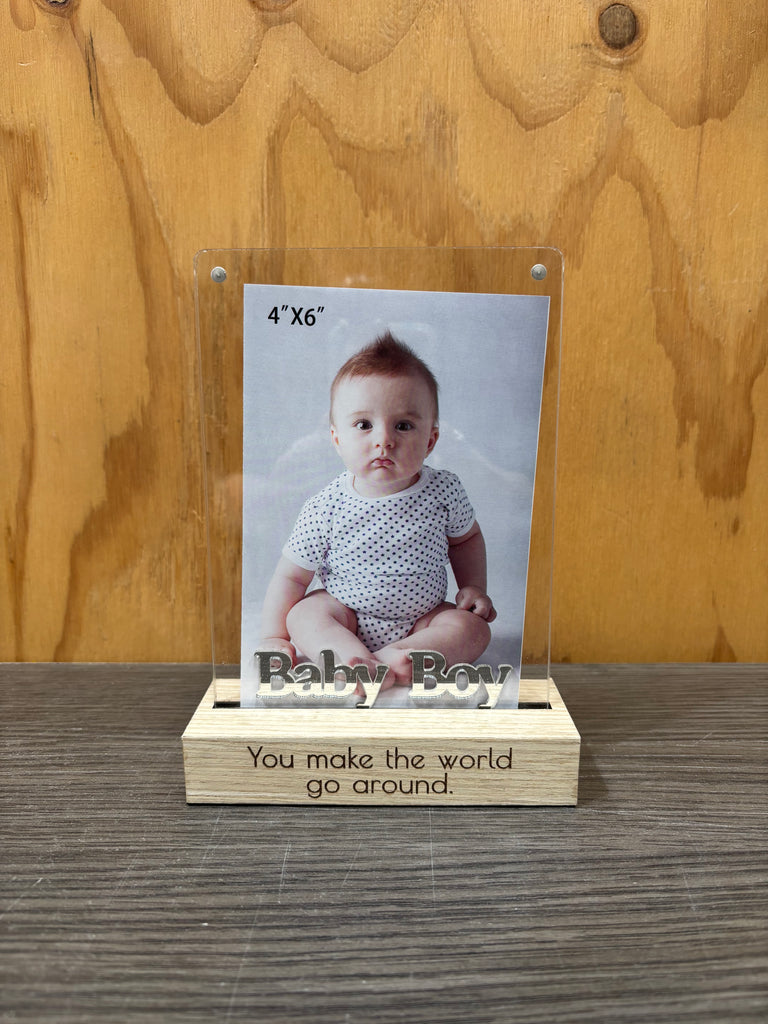 Gibson Gifts Photo Frame Dual View 4x6 Baby Boy Portrait