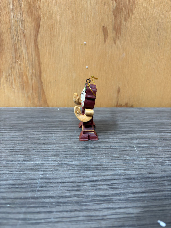 Jim Shore Disney Traditions - Beauty & the Beast - Cogsworth Hanging Ornament