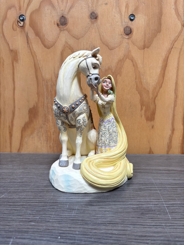 Jim Shore Disney Traditions - Tangled Rapunzel - Innocent Ingenue White Woodland