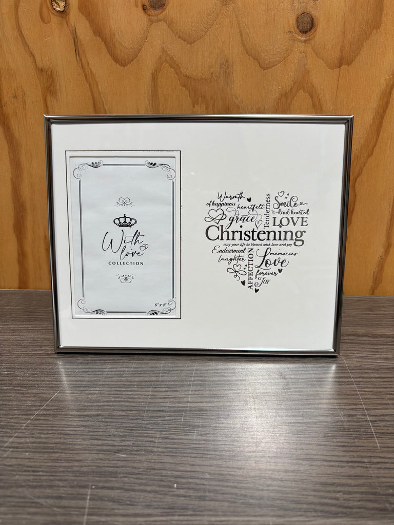 Christening Silver-Edged Photo Frame