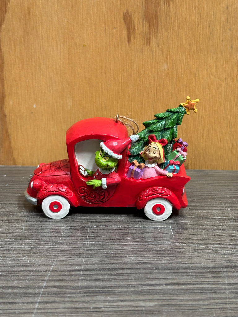 Dr Seuss The Grinch by Jim Shore - Grinch Red Truck Hanging Ornament