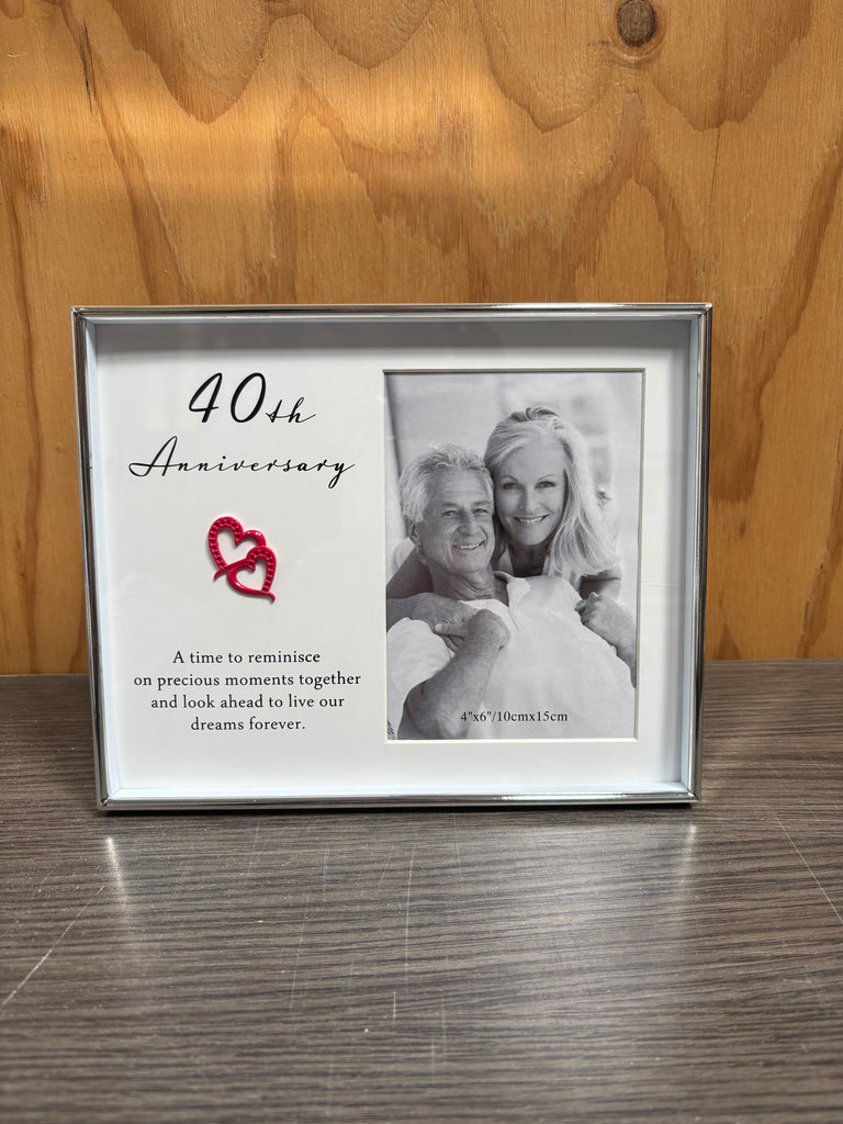 Love Heart 40th Anniversary 4X6 Frame