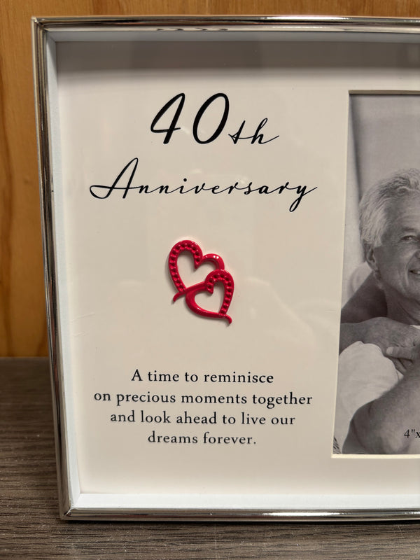 Love Heart 40th Anniversary 4X6 Frame