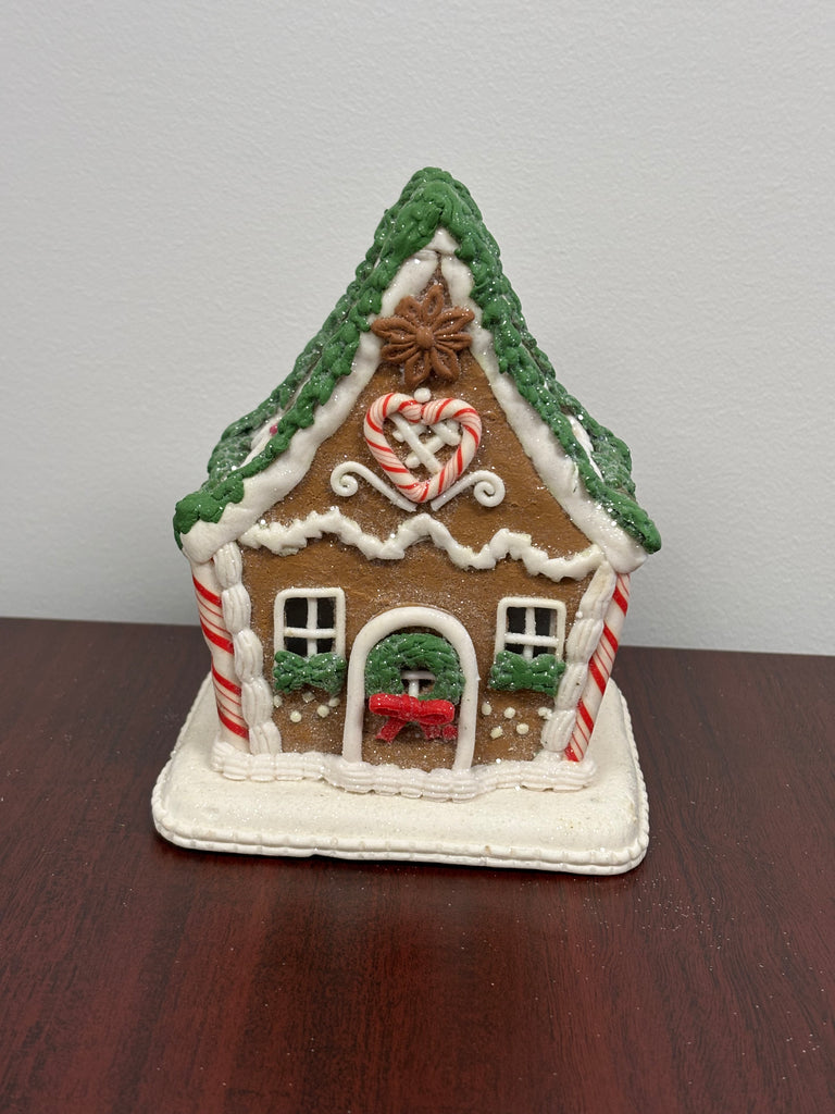 Raz Imports Gingerbread Candy House LED Lighted 6.5" Village House