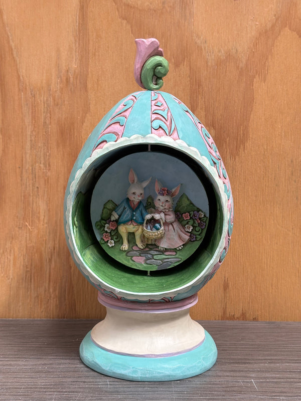 Jim Shore Heartwood Creek Easter - Easter Egg with Rotating Scene