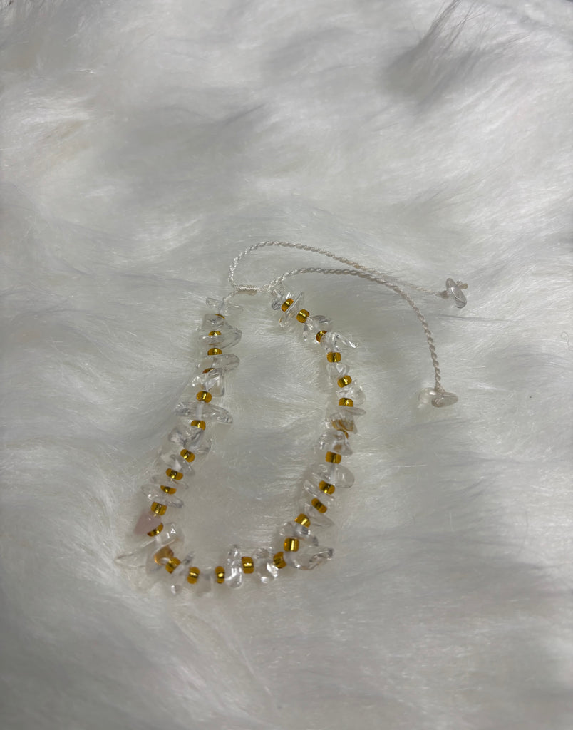 Clear Quartz Threaded Bracelet