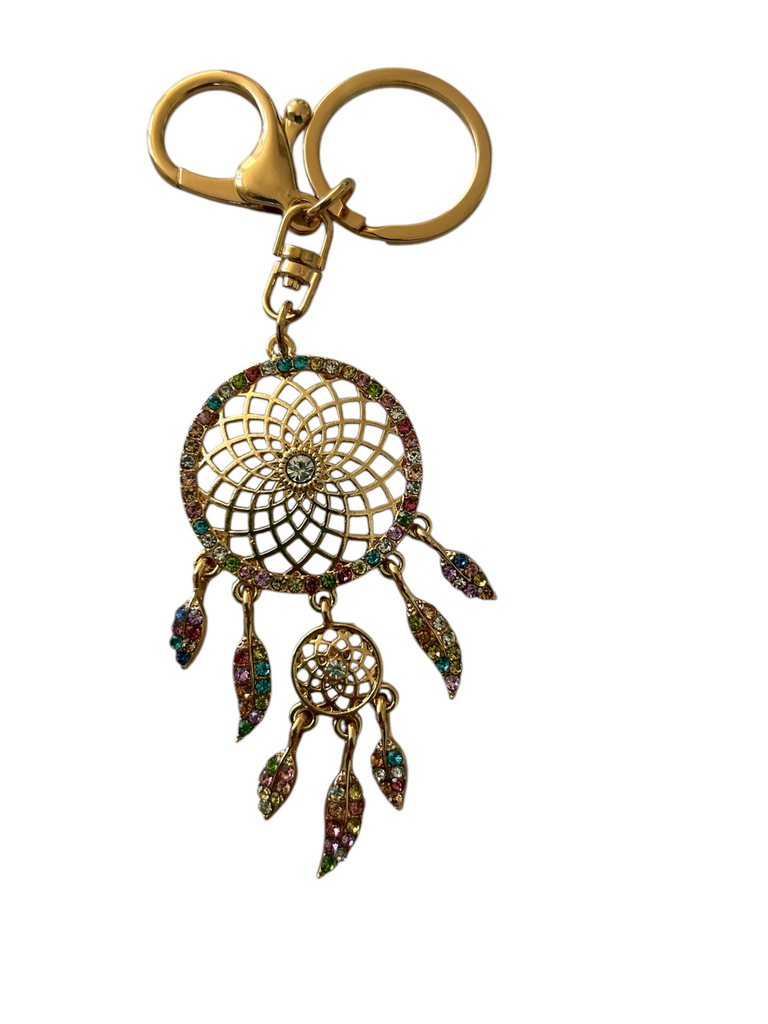 Dreamcatcher Multicolour Diamantes Keyring