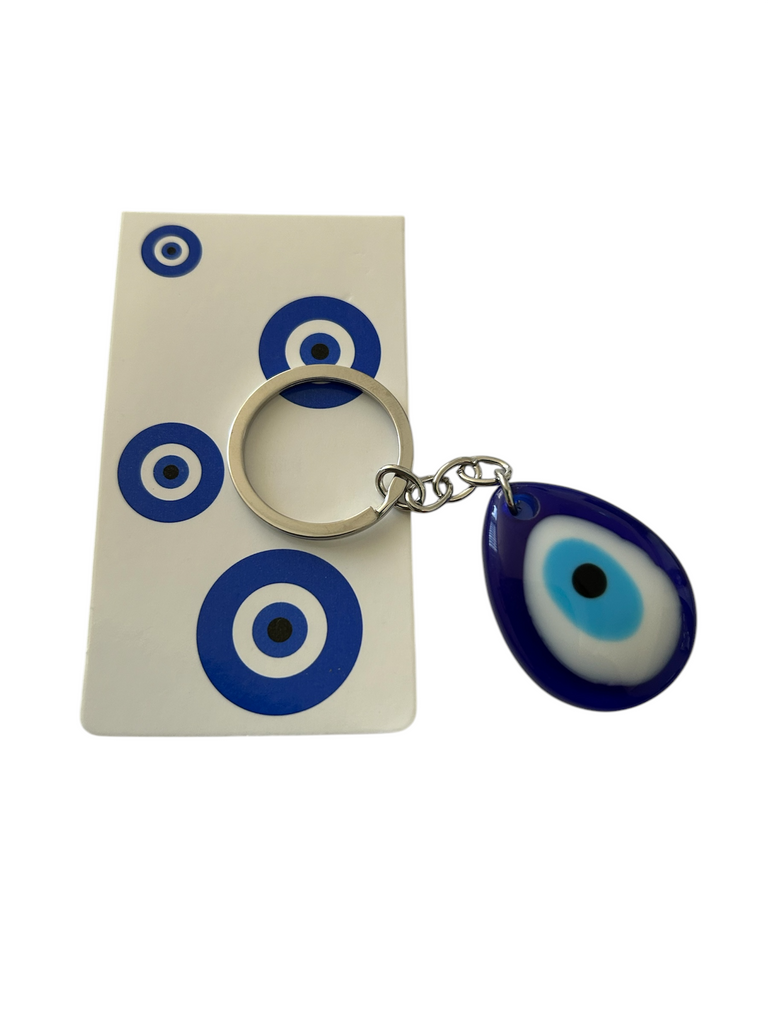 Glass Evil Eye Keyring