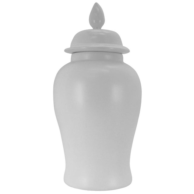 White Temple Jar 23x46cm