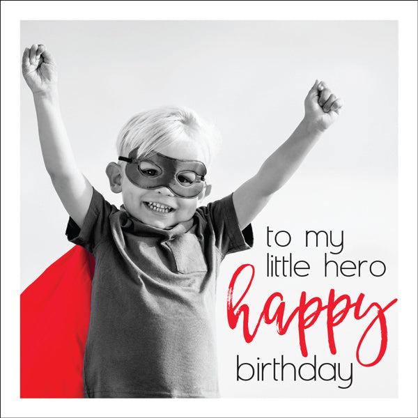 Little hero mini birthday card