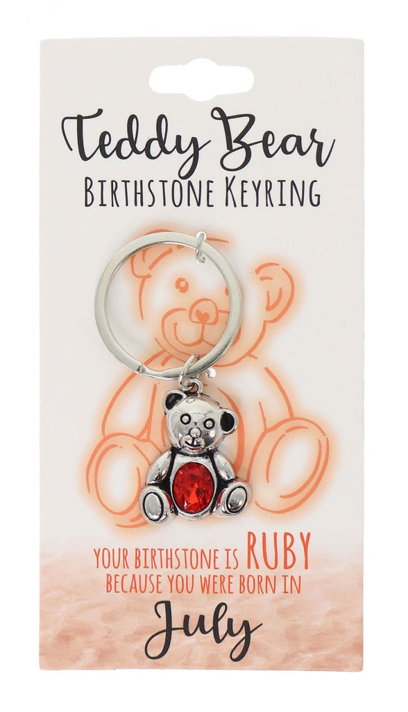 Birthstone Keyring- July