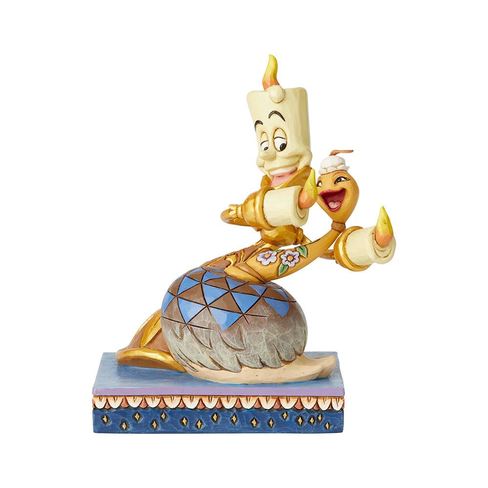 Jim Shore Disney Traditions - Lumiere & Feather Duster Romance By Canglelight Figurine