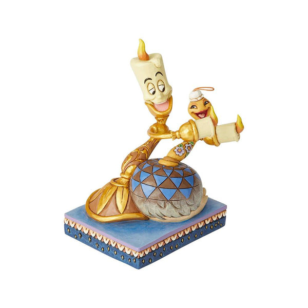 Jim Shore Disney Traditions - Lumiere & Feather Duster Romance By Canglelight Figurine