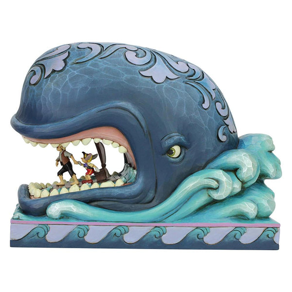 Jim Shore Disney Traditions - Monstro, Gepetto And Pinocchio - A Whale Of A Whale