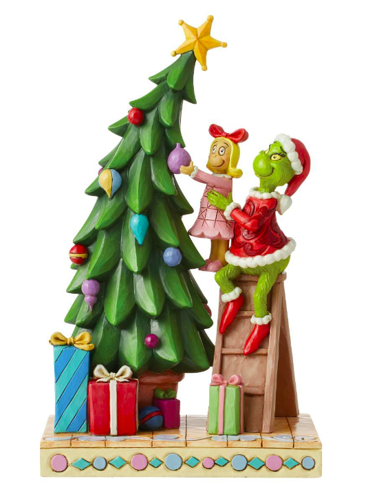 Grinch by Jim Shore - 26cm Grinch and Cindy Decorating Tree