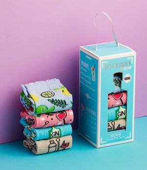 4PK GIN SOCKTAIL SOCKS GIFT PACK